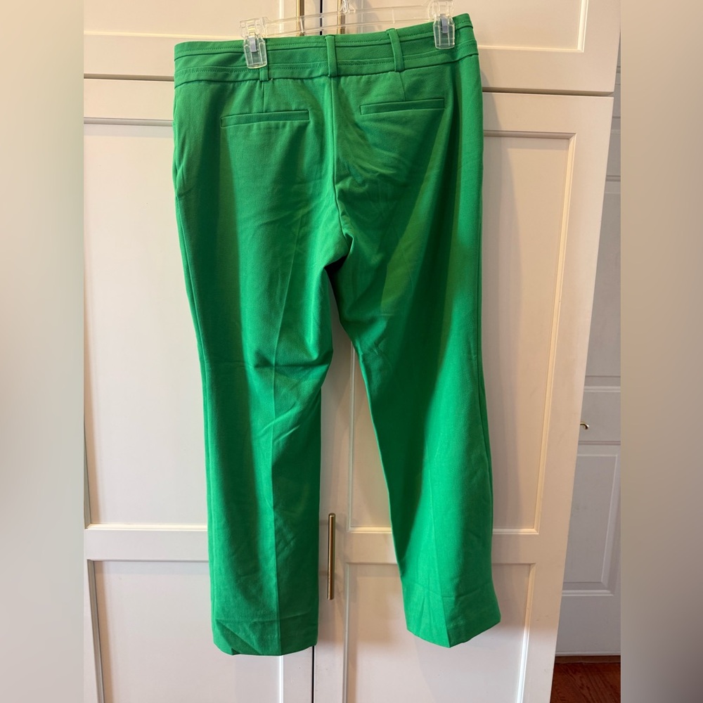 New York & Company Bright Green Straight-Leg Ponte Pants new with tags 12P - Picture 2 of 5